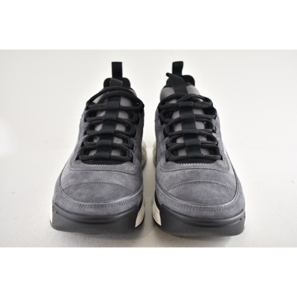 Chanel 23K Grey Suede Black White CC Logo Lace Up Low Top Trainer Sneaker 42 - Picture 7 of 15